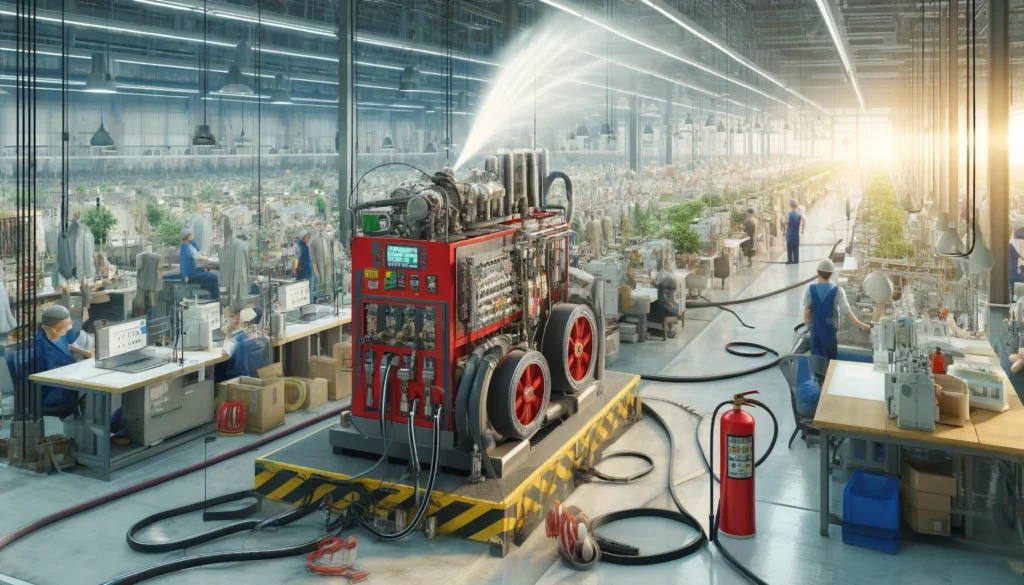 máy bơm chữa cháy là thiết bị không thể thiếu để bảo vệ nhà máy, xưởng sản xuất